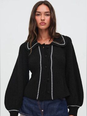 For Love and Lemons Jade Cardigan in Black
